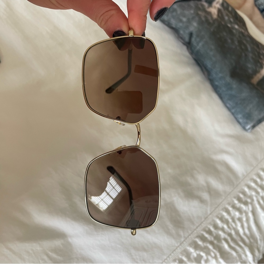 Versace Gold Square Sunglasses